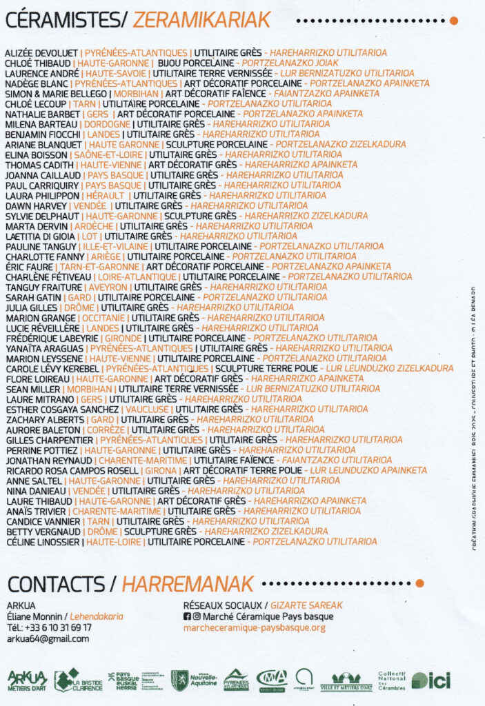 Marché Céramique 25 Liste Céramistes