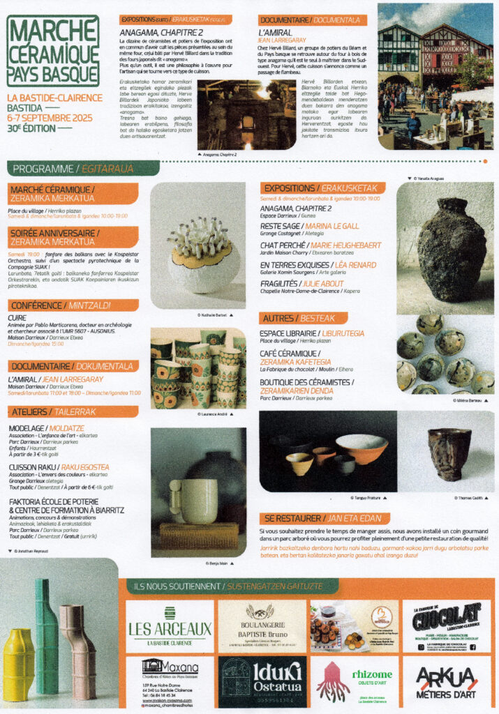 Marché Céramique 25 Programme