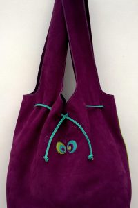 Alice Angevin, Les Sacs à M'Alice Sac à Main Pochéo Nubuck Carriat Prune,neuil