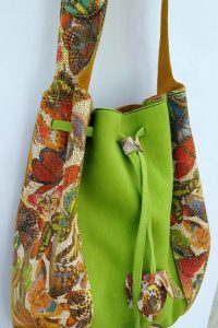 Alice Angevin, Les Sacs à M'Alice Sac à Main Pochéo Jaune Papillon