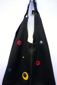 Alice Angevin, Les Sacs à M'Alice Sac à Main Pochéo Noir Pastilles